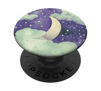 Galaxy Purple Moon Phase Star Mystic Forest Green Celestial PopSockets PopGrip Adesivo