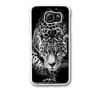Galaxy S6 Case, S6 Case, Personalized Shock Absorption Bumper Case PC White Protective Cover for New Samsung Galaxy S6 Wild Animal Jaguar