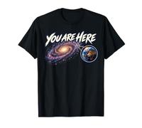 Galaxy Science Geek Sei Qui Spazio Terra Zoom Maglietta