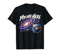 Galaxy Science Geek Sei Qui Spazio Terra Zoom Maglietta