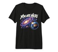 Galaxy Science Geek Sei Qui Spazio Terra Zoom Maglietta Premium