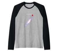 Galaxy Science Geek Tu Sei Qui Spazio Maglia con Maniche Raglan