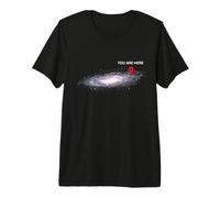 Galaxy Science Geek Tu Sei Qui Spazio Profondo Maglietta Premium