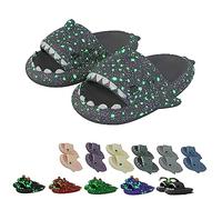 Galaxy Shark Slides, Pantofole Cloud Glow in the Dark Donna Uomo Con Suola Spessa, Estive Da Spiaggia Fluorescenti (44/45 EU, Galaxy Dark Gray)