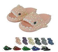 Galaxy Shark Slides, Pantofole Shark Cloud Glow in the Dark Donna Uomo Pantofole estive con suola spessa Pantofole estive Pantofole da spiaggia fluorescenti (38/39 EU, Galaxy Pink)