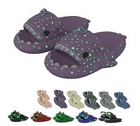 Galaxy Shark Slides, Pantofole Shark Cloud Glow in the Dark Donna Uomo Pantofole estive con suola spessa Pantofole estive Pantofole da spiaggia fluorescenti (40/41 EU, Galaxy Purple)