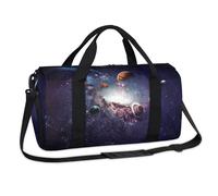 Galaxy Solar Planets Borsone sportivo con stampa di pianeti per il fine settimana borsa da notte casual borsone da viaggio palestra borsone per bambini ragazze ragazzi donne uomini