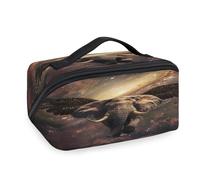 Galaxy Space African Elephant Borse per il trucco da viaggio per donne uomini ragazze ragazzi sacchetto di lavaggio borsa portatile articoli da toeletta cosmetici organizer doccia borsa