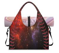 Galaxy Space - Borsone sportivo da softball con scomparto per scarpe per palline, softball, weekend, pernottamento, borsa da cabina per palestra, yoga, viaggi, Colore, L, Borsone da viaggio