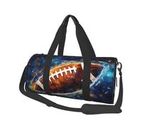 Galaxy Space Football - Borse da viaggio e borse sportive di grande capacità, manici ad anello nella parte superiore, borse per il fine settimana e borse rotonde possono essere utilizzate sia da