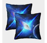 Galaxy Space Scene-Cosmic Nebula Art Style Federe Cuscini Per Divano Decorative Available All Seasons Fodere Per Cuscini 2 Pezzi Quadrate Moderna Sedia Camera Da Letto 45x45cm