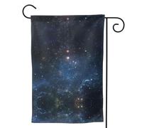Galaxy Space. Stampa Bandiera Giardino Bifacciale Verticale Benvenuto Yard Bandiera Banner 28x40 Pollici Decorazione Esterna