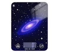 Galaxy Sparkling Dark Blue Pasto Prep Bilancia per Viaggi 11.7 lbs/1 oz, 5kg/5g Piccola bilancia digitale da cucina con 4 unità per (utente) (utente) báscula para pesar Personas