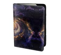 Galaxy Stampa Porta Passaporto Per Viaggio Must Have, Custodia Per Passaporto Per Accessori Da Viaggio Per Donne Uomini, Nero, One Size