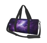 Galaxy Starry Space Purple Starry Borse da viaggio di grande capacità e borse sportive con manici ad anello nella parte superiore delle borse per il fine settimana e borse rotonde possono essere