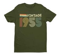 Galaxy Tees T-shirt da uomo per il 70° compleanno nel 2024, idea regalo vintage 1955, design classico, Verde militare, XL