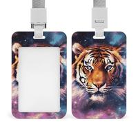 Galaxy Tiger Porta badge scorrevole Porta badge verticale per cordino impermeabile porta targhetta nome custodia per dottore, insegnante, infermiera