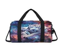 Galaxy Tigers, borsone sportivo con scomparto per scarpe, per la notte, per il weekender, da viaggio, palestra, organizer per bagagli per donne, uomini, bambini, ragazze e ragazzi