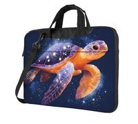 Galaxy Turtle - Borsa per computer portatile da 15,6", motivo animali marini, con tracolla, portatile, antiurto, protettiva, per donne e uomini, Multicolore, 14 inch