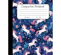 Galaxy Unicorn Composition Notebook: College Ruled Writing Book with Magical Unicorn Pattern | 100 Sheets