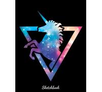 Galaxy Unicorn Sketchbook: 110 pages Unlined Drawing Notebook, 8.5x11 Large Sketch Book for Doodling or Sketching Journal