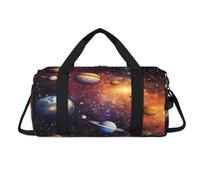 Galaxy Universe Planet Sport Duffel Bag con scomparto per scarpe durante la notte borse weekend viaggio palestra bagagli organizzatore per donne uomini bambini ragazze ragazzi