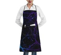 Galaxy Web Grembiule per donne e uomini Nebula Chef Grembiuli con tasche per cucinare cucina barbecue giardinaggio