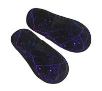 Galaxy Web Pantofole per donne e uomini Nebulosa antiscivolo per casa pantofole da interno comode calzature pelose in memory foam scarpe da viaggio per camera da letto, Multicolore, 6/8 UK Men/ 6/8.5