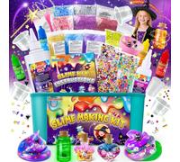 Galaxy Wizard Slime Making Kit per bambini, set fai da te con add-in, glitter Crunchy, palline di schiuma, ciondoli, glitter - regalo per ragazzi e ragazze dai 3 ai 12 anni in su