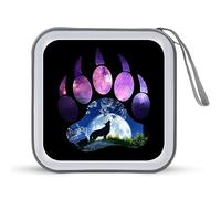 Galaxy Wolf Moon Divertente CD Holder 40 Capacità DVD Caso Disco Protettivo Storage Organizer Bag per Auto Casa Viaggio