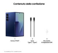 Samsung Galaxy Z Fold7 Smartphone AI, RAM 12GB, 512GB, Display 6,5"/8", Camera 200MP, Batteria a lunga durata, Blue Shadow