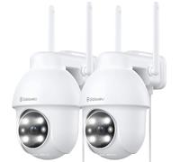 GALAYOU 2K Telecamera Wi-Fi Esterno/Interno, Videocamera Sorveglianza Esterno Wifi, IP Cam 360 Gradi PTZ con Visione Notturna a Colori, Sensore di Movimento, Audio Bidirezionale Y4 (2P)