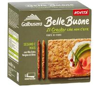 Galbusera BelleBuone Crackers Integrale di Sesamo e Mais con Olio Extra Vergine D'Oliva 200g