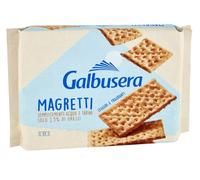 Galbusera Magretti Cracker a Basso Contenuto di Grassi Saturi, Semplicemente Acqua e Farina Leggeri e Fragranti 380g