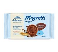 Galbusera Magretti Frollino con Gocce di Cioccolato A Ridotto Contenuto di Grassi con Farina di Tipo 2 - Pacco da 9 x 260 g