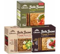 Galbusera Mix BelleBuone Cracker 5 Cereali, Avena e Mix di Semi, Sesamo e Mais 200g totale 3 Confezioni