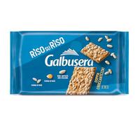 GALBUSERA - Riso su Riso Cracker Friabili con Chicchi di Riso Soffiato 100% Italiano, Farina di Mais e Riso, Olio digirasole Alto Oleico, Lievito Madre Naturale, Confezione da 380g