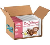 Galbusera ZeroGrano Frollini al Cacao Farciti con Crema Vaniglia Senza Glutine (Gluten Free) 160g [CAIYA® BOX da 8 Confezioni]