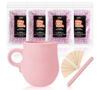 Galdino Kit di cera per il viso, kit di cera per donne, kit di cera per il viso con perline di cera dura da 400 g, per depilazione a casa, per viso, sopracciglia, labbra, bikini, gambe, braccia