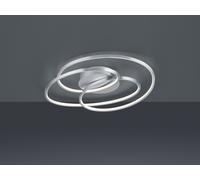 GALE PLAFONIERA LED 38,5W 5000lm, 3000K ACCIAIO SATINATO CERCHI CONCENTRICI CON REGOLAZIONE INTENSITA' CON INTERRUTTORE D.60CM