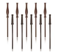 Galenecx 10 Pezzi bacchetta magica, 20 cm matite magiche in legno naturale, multifunzionale set di matite in legno, per feste di compleanno, ricompensa scolastica, decorazione di Halloween