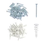 Galenecx 100 Pezzi Tassellis per Cartongesso, Tassellis Isolanti, Tasselli per Isolamento, Tasselli Universali, Viti Autoforanti, per Fissaggio in Calcestruzzo Mattoni Materiali Pieni Perforazione