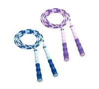 Galenecx 2 Pezzi Beaded Jump Rope, 2.8m Corda per Saltare Senza Grovigli per Bambini, Corda Salto Regolabile con Manico, Fitness, Allenamento Beaded Jump Rope, per Adulti e Bambini