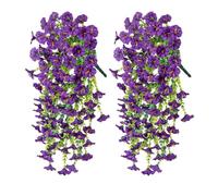 Galenecx 2 Pezzi Fiori Artificiali, 75 cm Petunie Artificiali, Resistente ai Raggi UV Fiori Finti da Esterno, Piante Realistiche, Per Matrimoni, Casa, Giardino, Cortile, Decorazione