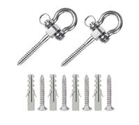 Galenecx 2 Pezzi Ganci Altalena, 180° Appendini per Gancio Soffitto, Heavy Duty Swing Hooks in Acciaio Inox 304 per Sacco da Boxe, Sedia Sospesa, Altalena, Amaca, Yoga