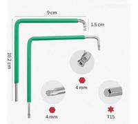 Galenecx 2 Pezzi Set di Attrezzi di Regolaziones per Finestre, Chiave a Brugola Contiene, Chiaves Brugola 4mm Chiave di Regolazione Torx TX15, Attrezzi per La Regolazione Della Finestra, per Rego