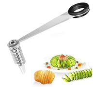 Galenecx Taglia Patate a Spirale, Affettatrice a Spirale in Acciaio Inossidabile for Verdure, Pratici Accessori Cucina, Spiralizzatore per Patate, Cetrioli, Carote, Frutta