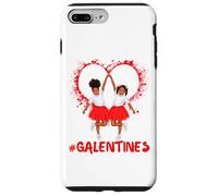 Galentines Day Fun Carino Pelle Marrone Ragazze Migliori Amiche Custodia per iPhone 7 Plus/8 Plus