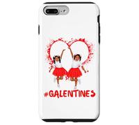 Galentines Day Fun Carino Pelle Marrone Ragazze Migliori Amiche Custodia per iPhone 7 Plus/8 Plus
