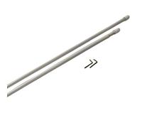 Galeone - Coppia di Bacchette per Tende Estensibili in Alluminio Bianco (65-120 cm)